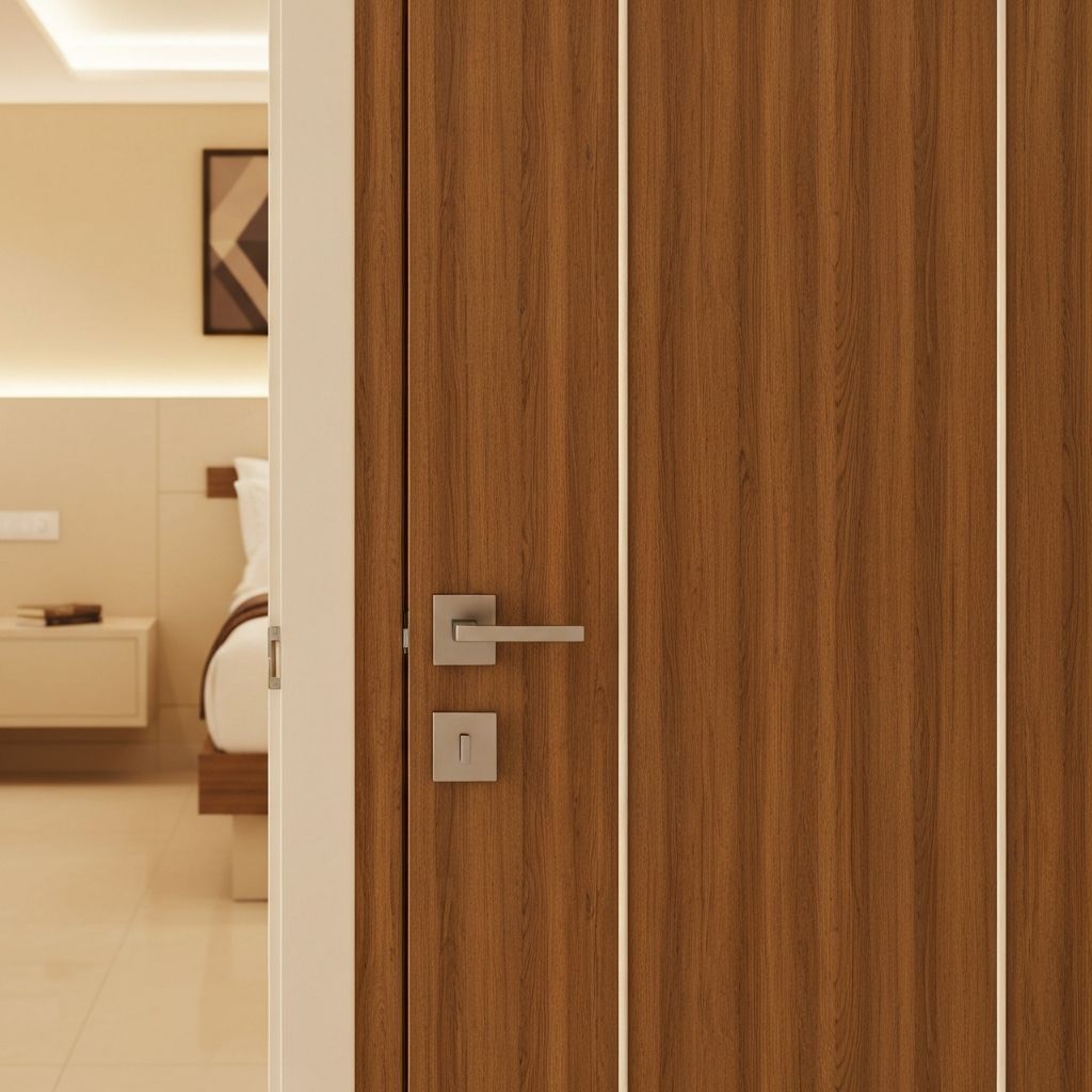 Elegant PVC bedroom door design