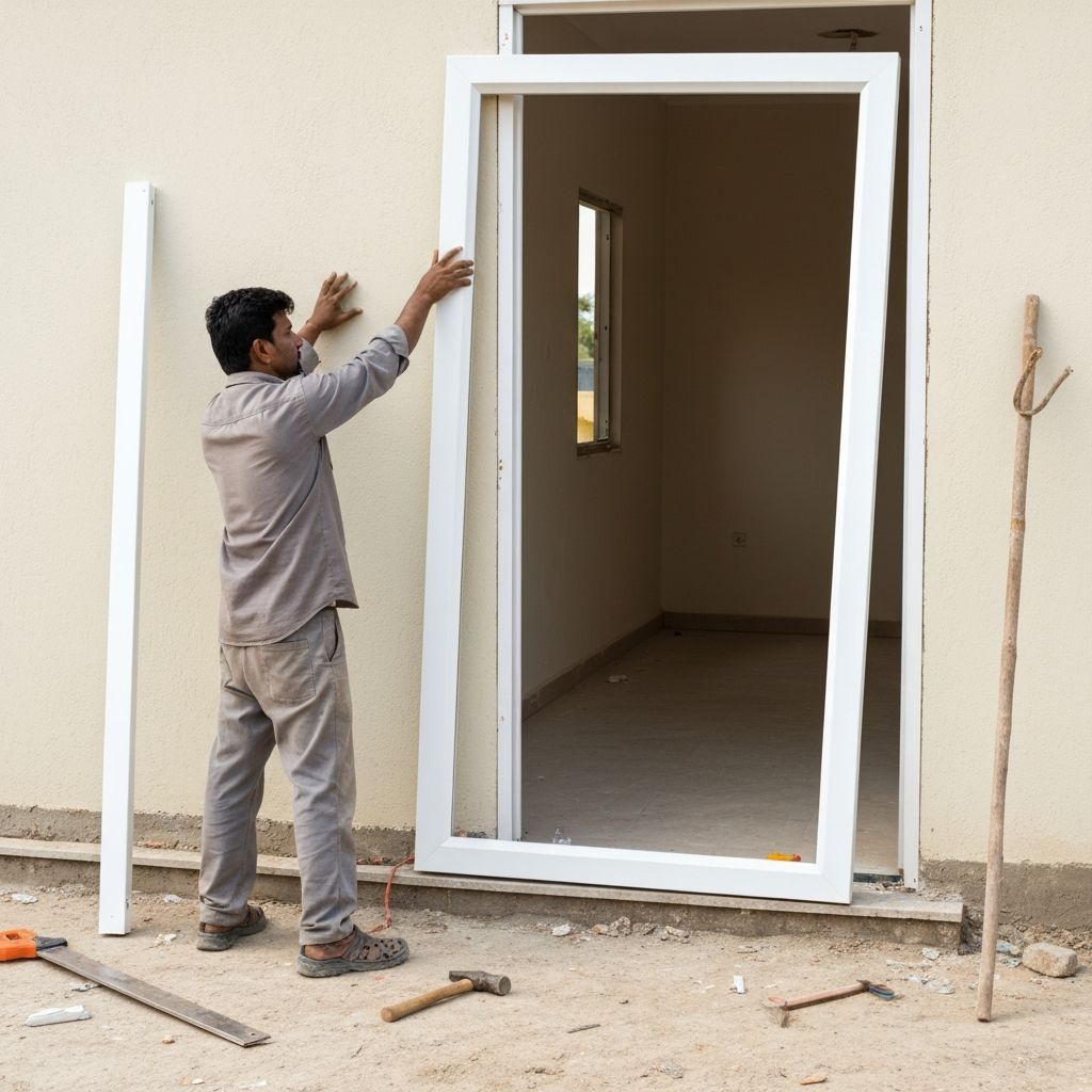 Modern uPVC window designs on building facade