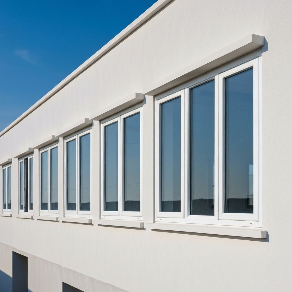 uPVC casement windows on residential building